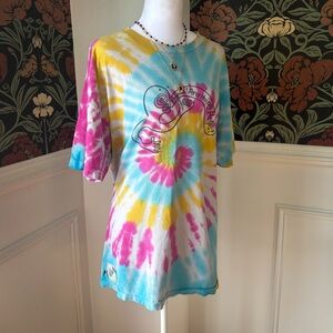 Get Real “Thanks! Anything helps” Tie Dye Skater Tee 🛹